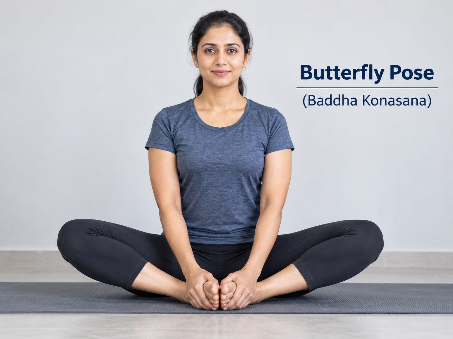 Butterfly Pose (Baddha Konasana) hip stretch demonstration